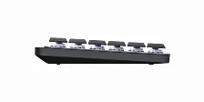 Teclado Mecanico Inalambrico Logitech Mx Mini, Retroiluminado, Sensor De Luz Ambiental, Bateria Recargable, Bluetooth, Color Granito (920-010846)