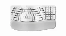 Teclado Logitech Wave Keys, Inalambrico, Bluetooth, Color Blanco