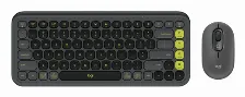 Kit Teclado Y Mouse Logitech Pop Icon Combo Interruptor De Llave De Tijera, Inalámbrico, 400 Dpi, Grafito