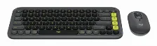 Kit Teclado Y Mouse Logitech Pop Icon Combo Interruptor De Llave De Tijera, Inalámbrico, 400 Dpi, Grafito