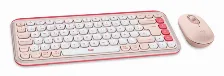 Kit Teclado Y Mouse Logitech Pop Icon Combo Interruptor De Llave De Tijera, Inalámbrico, 400 Dpi, Rosa