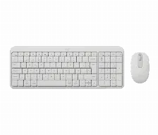 Kit De Teclado Y Mouse Logitech Mk250, Inalambrico, Bluetooth, Blanco, Espanol