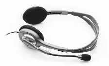 Diadema Logitech H111, Binaurale, Alambrico, Gris
