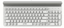 Teclado Inalambrico Acteck Inspire Comp Ti695, Conexion Dual (bluetooth O Receptor Usb 2.4ghz), Formato Completo, Blanco