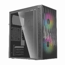 Gabinete Acteck Fuji Gc47, Panel Lateral, Frontal Malla, 500w, 2x Ventiladores Rgb, Negro