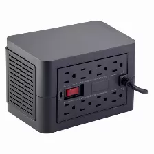 Regulador Acteck Enertor Protect Rv1200 1.2 Kva / 600 W, Entrada 120 V, 8 Salidas Ac, Negro