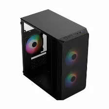 Gabinete Acteck Doom Pro Mesh Gi730m Mini Tower, Fuente 600w, 3x Ventiladores, Negro