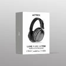 Audífonos Acteck Luxe Pure Hp730 Diadema, Inalámbrico Y Alámbrico, 3.5 Mm, Bluetooth, Negro