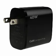Cargador De Pared Acteck Energon Plus Cp440 40w, Gan, 2xusb-c, 1xusb, Negro