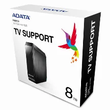 Disco Duro Externo Adata Hm800, 6tb, 3.5 Pulgadas, Usb 3.2gb Gen1, Tv Support, Color Negro