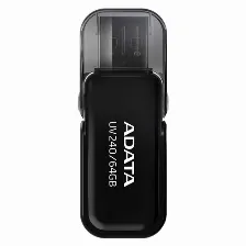 Memoria Usb Adata Uv240, 64gb, Usb 2.0, Negro