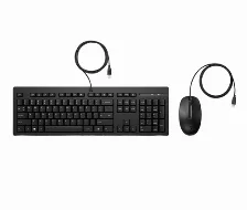 Kit De Teclado Y Mouse Hp 225, Alambrico, Usb, Negro