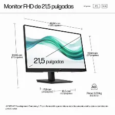 Monitor Hp Series 3 Pro Lcd, 21.5
