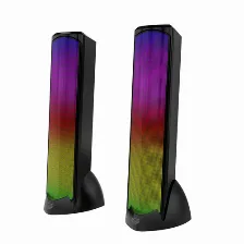Bocinas Balam Rush Glimm Tower Bg575 2.0, Alambrico / Inalambrico, Bluetooth, Led, Negro