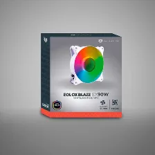 Ventilador Balam Rush Elox Blaze Ex90w Tamaño 12 Cm, 1200 Rpm Max, Led Azul, Verde, Rojo, 1 Pieza(s), Material Plástico, Color Blanco