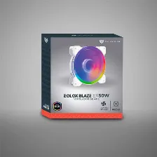 Ventilador Balam Rush Eolox Blaze Ex50w Tamaño 12 Cm, 1500 Rpm Max, Led Azul, Verde, Rojo, 1 Pieza(s), Material Plástico, Color Blanco