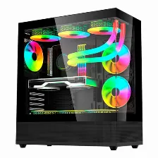Gabinete Balam Rush Tank Super 9200tb, Midi Tower, Panel De Cristal, Atx, 3x Ventiladores, Negro