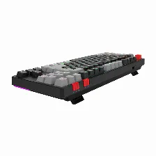 Teclado Mecanico Gamer Balam Rush Level Pro Gk990, Inalambrico, Espanol, Outemu Red, Negro