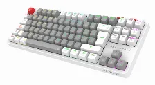 Teclado Mecanico Balam Rush Level Pro Gk990 Espanol, Inalambrico / Alambrico, Rgb, Gris