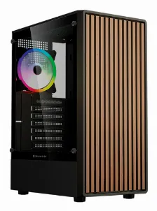 Gabinete Balam Rush Br-943949 Midi Tower, Psu No, Vent. 3x 120 Mm, Vent. 1x 120 Mm, Negro, Madera