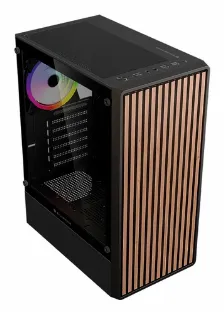 Gabinete Balam Rush Br-943949 Midi Tower, Psu No, Vent. 3x 120 Mm, Vent. 1x 120 Mm, Negro, Madera