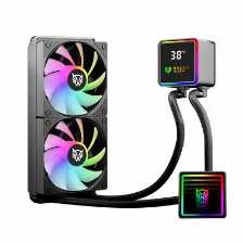 Sistema De Enfriamiento Liquido Balam Rush Cryo Prism, 240mm, Hasta 1800rpm, Lcd, Negro