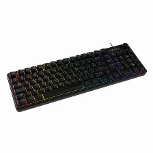 Teclado Gamer Balam Rush Balrak Pro Kg490, Led Rgb, Alambrico, Usb, Anti-ghosting, Negro