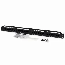 Panel De Parcheo Startech.com 24 Puertos, Rj-45, Color Negro, Montaje En Bastidor, Capacidad Del Rack 1u