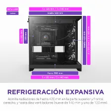 Gabinete Nzxt H9 Midi Tower Con Ventana, 4x Ventiladores, S/ Fuente, Negro