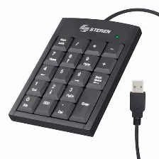 Teclado Numérico Steren Com-625 Usb, 17 Teclas, Negro