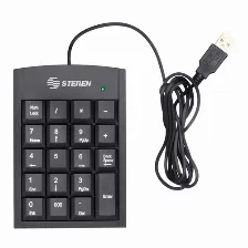 Teclado Numérico Steren Com-625 Usb, 17 Teclas, Negro