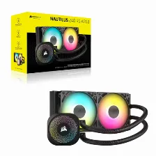 Enfriamiento Liquido Corsair Nautilus 240 Rs Argb, 2x 120mm, Max. 2100 Rpm, Negro