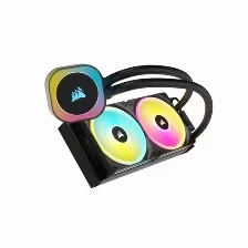 Sistema De Enfriamiento Liquido Corsair Icue Link H100i Rgb, 240mm, Intel Y Amd, 2400rpm, Negro