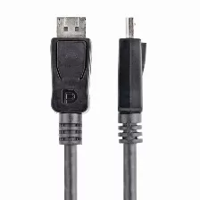 Cable Displayport Startech (displport6l), 1.8m, Macho-macho, Cierre De Seguridad, Color Negro