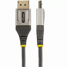 Cable Displayport Startech.com Displayport 1.4, 1 M, Negro, Gris