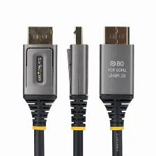 Cable Displayport Startech.com Displayport 2.1, 0.5 M, Negro