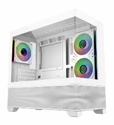Gabinete Cooler Master Elite 490, Micro Atx/ Itx, Cristal Templado, 1x Usb-c, 2x Usb 3.0, 3 Ventiladores, Blanco