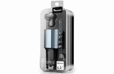 Combo Cargador De Carro Blackpcs Epi053bt-bl, 3 Puertos Usb, Manos Libres Bluetooth, Inserción Magnetica Carcasa De Aluminio Anti-oxido, Color Negro