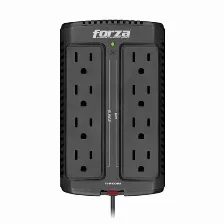 Regulador Forza Power Technologies Fvr-901m 0.9 Kva / 450 W, Entrada 120 V, 8 Salidas Ac, Negro