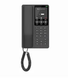 Telefono Grandstream Ghp621 / Telefono Hotelero, 2 Cuentas Sip, 2 Laneas, Conferencia 3 Vias, 1 Puerto 100mbps, 6 Teclas Marcacion Rapida, Color Negro