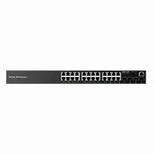 Switch Grandstream Gwn7803 Gigabit Administrable / 24 Puertos 10/100/1000 Mbps + 4 Puertos Sfp Uplink / Compatible Con Gwn Cloud