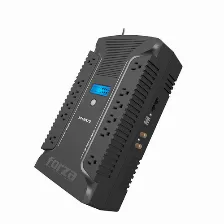 No Break Forza Power Technologies Ht-650lcd 0.65 Kva / 390 W, Entrada 145 V, 12 Salidas Ac, Negro