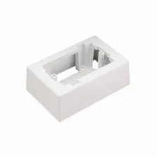 Caja De Pared Superficial, Uso Universal Con Placas De Pared, Con Cinta Adhesiva, Color Blanco Mate