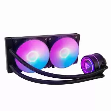 Sistema De Enfriamiento Liquido Game Factor Lqg601-bk, 2x 120mm, Argb, Negro