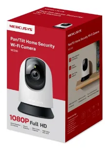 Cámara Ip Mercusys Mc200 Foco, Wifi, Microsd, Interior, Negro, Blanco