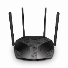 Ruteador Inalámbrico Mercusys Mr80x 4 Ant., Wi-fi 6 (802.11ax), 3 Rj-45, 3000 Mbit/s, Negro