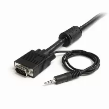 Adaptador Vídeo Startech.com Vga (d-sub) + 3,5mm A Vga (d-sub) + 3,5mm, 7.62 M, Negro
