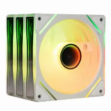 Ventilador Naceb Technology Na-0650b 12 Cm, Led Multi, Blanco