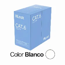 Bobina De Cable Hilook Utp, Cat6, 305m, Interior, Blanco