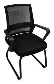 Silla Nextep Ne-652n Asiento Acolchado, Reposa-brazos Si, Material Tela, Base Acero, Color Negro